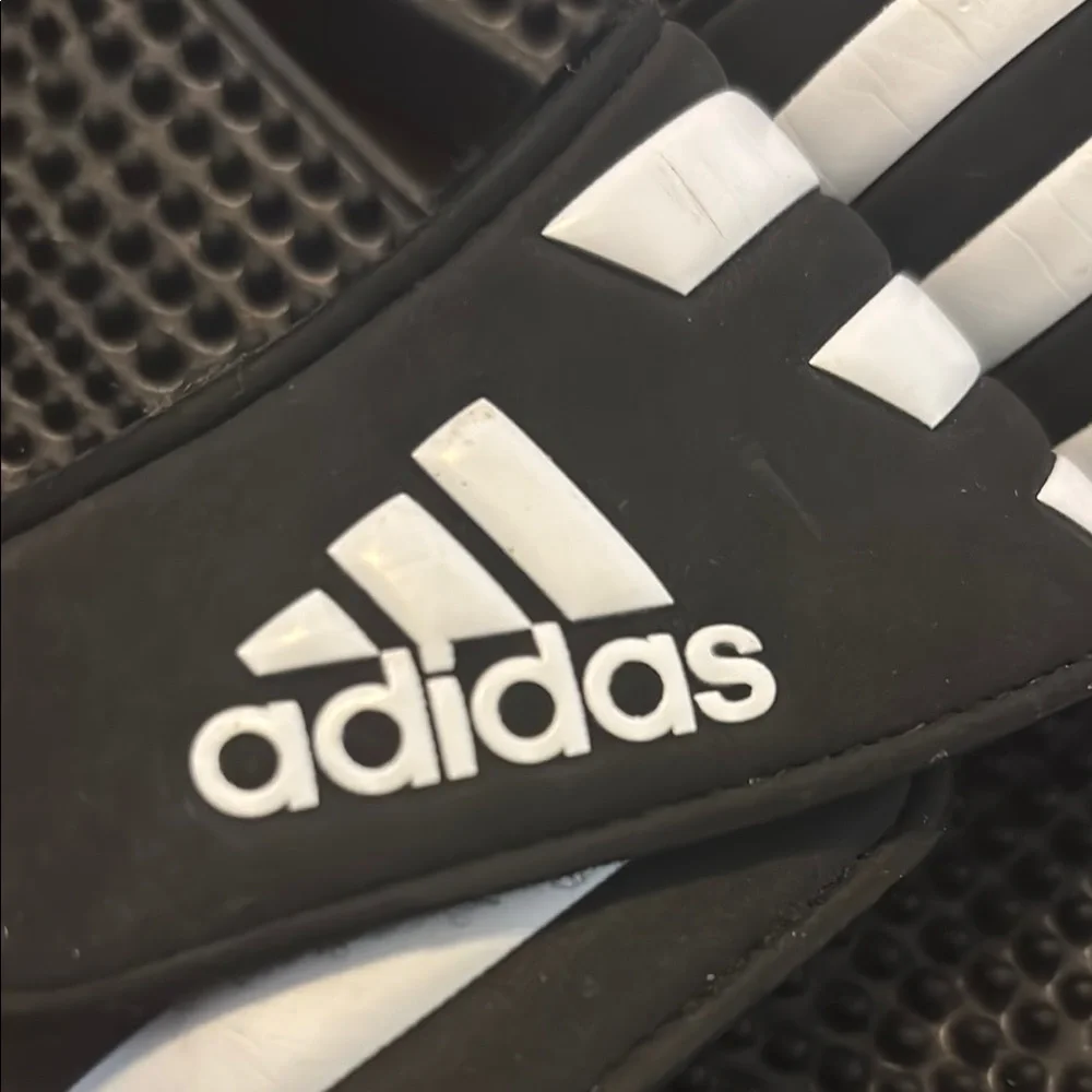 adidas Black & White Kids Slide Sandals